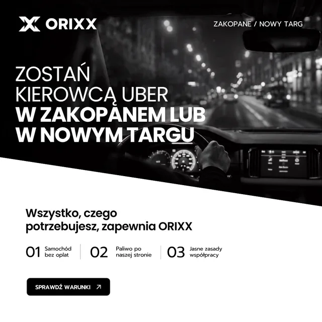 Kreacja lokalna: Zostań kierowcą Uber w Zakopanem lub w Nowym Targu